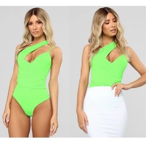 More To Give Bodysuit - Neon Lime